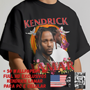 Camiseta Oversized 100% Algodão Unissex Kendrick Lamar Rap/Hip-Hop + Brinde 50 Wallpapers 4K Full HD Exclusivos Para PC E Celular