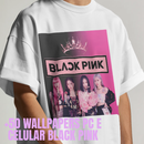 Camiseta Oversized Black Pink 100% Algodão Unissex + Brinde 50 Wallpapers PC E Celular Black Pink