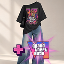 Camiseta GTA VI 100% Algodão Unissex Oversized + Brinde Jogo GTA 6 PC