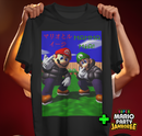 Camiseta Mario Luigi Gangster 100% Algodão Unissex Super Oversized + Brinde Jogo Mario Party Jamboree PC