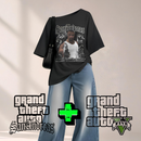Camiseta CJ 100% Algodão Unissex Super Oversized + Brinde Jogo GTA San Andreas + GTA 5 PC